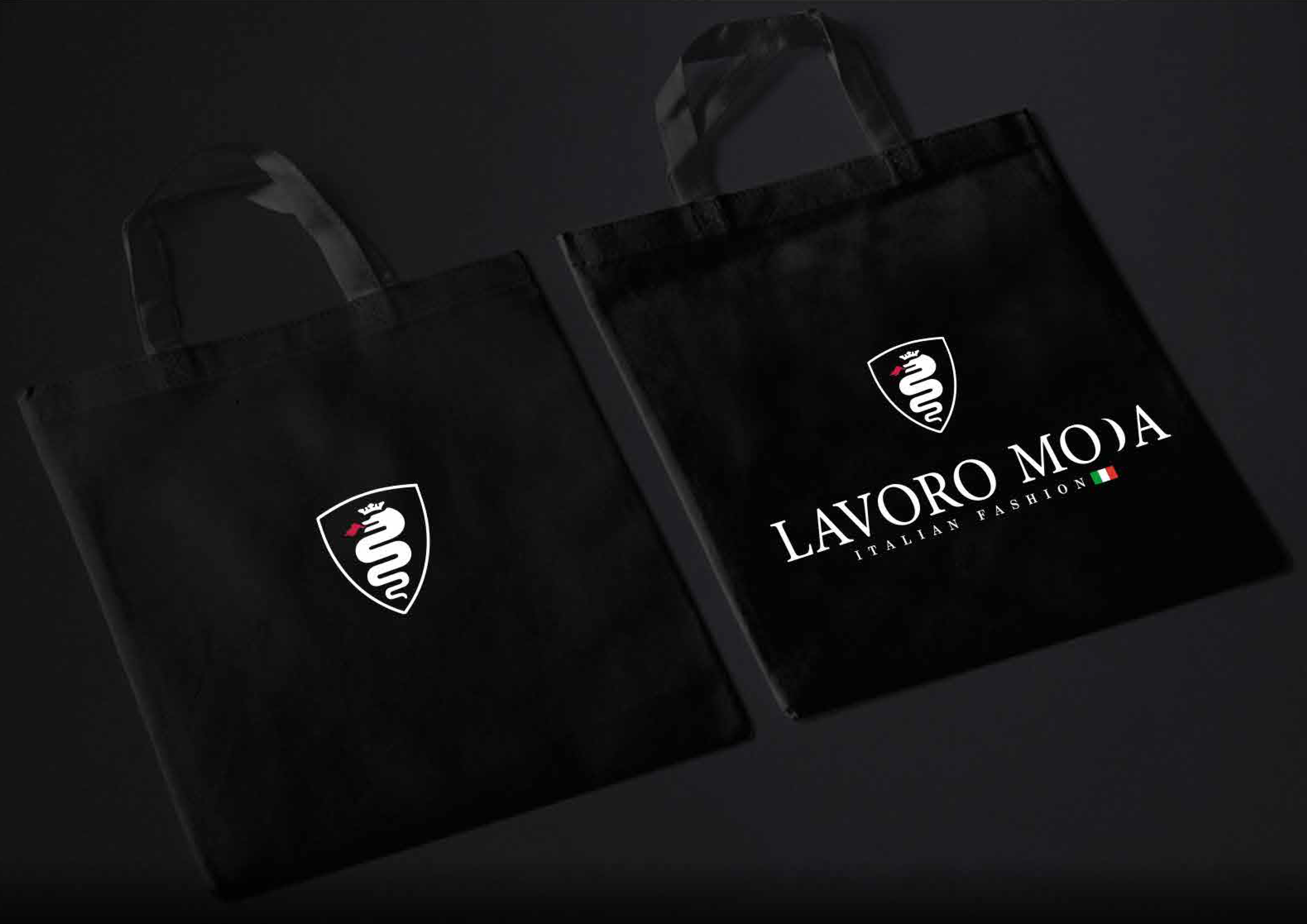 Lavoro Moda brand colour palette and typography system showing primary and secondary fonts